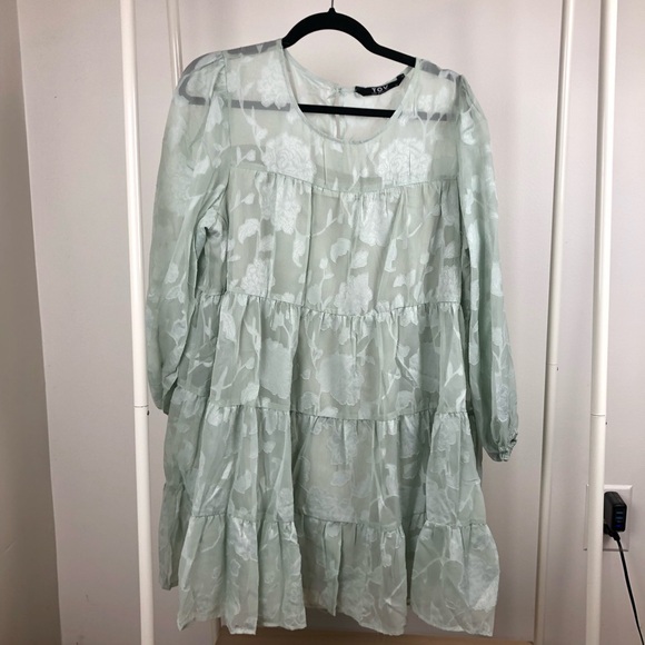 NWOT Tov Los Angeles Embroidered Mini Dress Size:44 - Picture 3 of 9